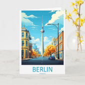 Reisposter Berlijn Duitsland 1 Kaart (Gele Bloem)