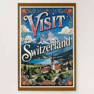 Reisposter Bezoek Zwitserland Legpuzzel