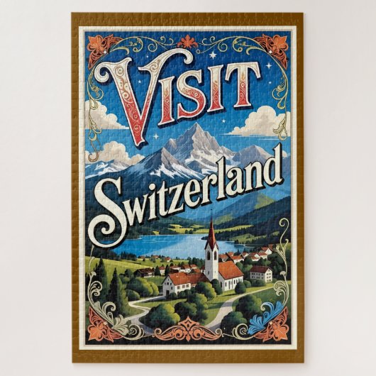 Reisposter Bezoek Zwitserland Legpuzzel (Verticaal)