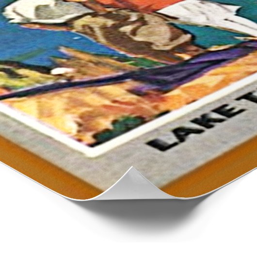 reisposter bij het meer van Tahoe Poster (Hoek)