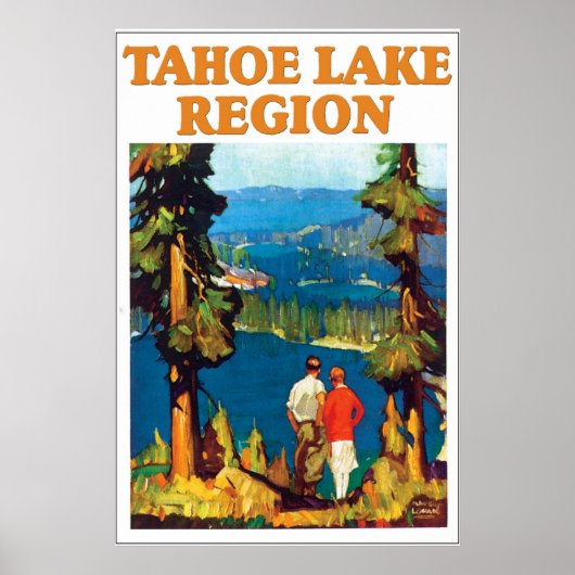  reisposter bij het meer van Tahoe Poster (Voorkant)