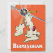  reisposter Birmingham Kaart (Voorkant)