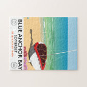 Reisposter Blue Anchor Bay Somerset Legpuzzel (Horizontaal)