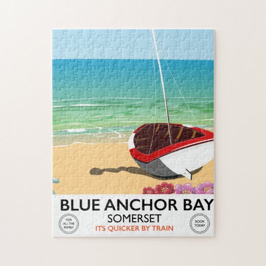 Reisposter Blue Anchor Bay Somerset Legpuzzel (Verticaal)