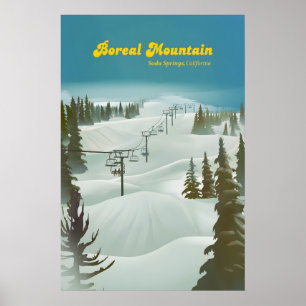 Reisposter Boreal Mountain Ski Resort Poster