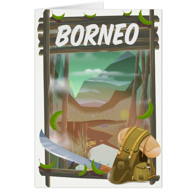 Reisposter Borneo Jungle (Voorkant)