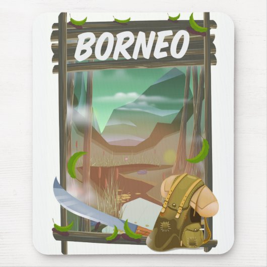 Reisposter Borneo Jungle Muismat (Voorkant)