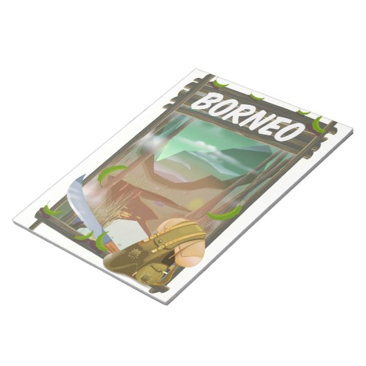 Reisposter Borneo Jungle Notitieblok (Schuin)