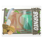 Reisposter Borneo Jungle Notitieblok (Voorkant)
