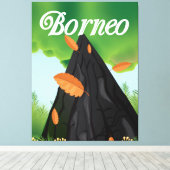 Reisposter Borneo Rainforest Canvas Afdruk (Insitu (Houten vloer))