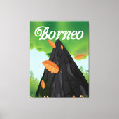 Reisposter Borneo Rainforest Canvas Afdruk (Voorkant)