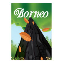 Reisposter Borneo Rainforest