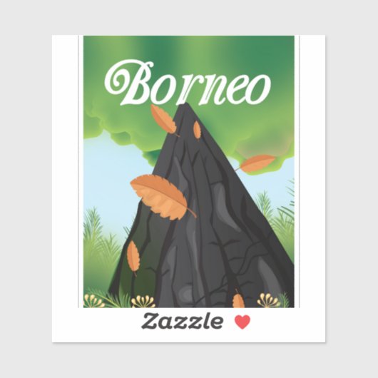Reisposter Borneo Rainforest Sticker (Vel)