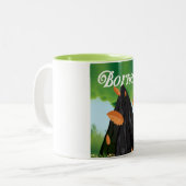 Reisposter Borneo-regenwoud Tweekleurige Koffiemok (Voorkant links)