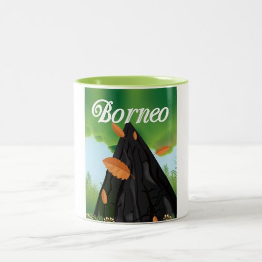 Reisposter Borneo-regenwoud Tweekleurige Koffiemok (Center)