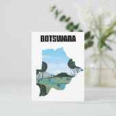 Reisposter Botswana Briefkaart (Staand voorkant)