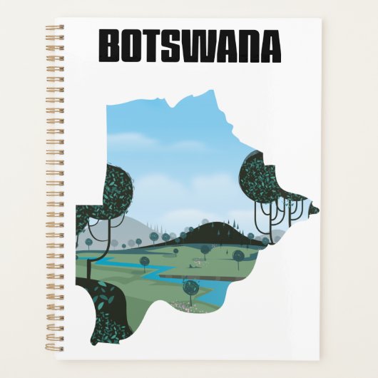 Reisposter Botswana Planner (Voorkant)