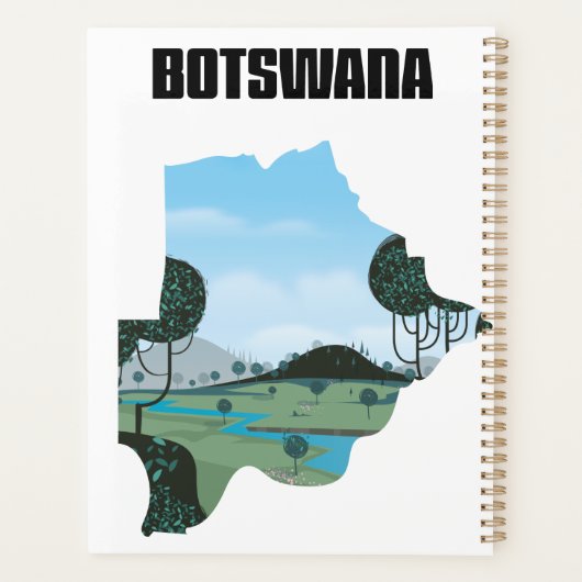 Reisposter Botswana Planner (Achterkant)