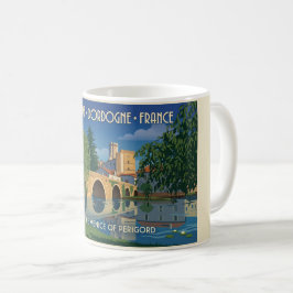 Reisposter Brantôme Dordogne Frankrijk Vintage Koffiemok