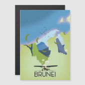 reisposter Brunei Map (Voorkant / Achterkant)