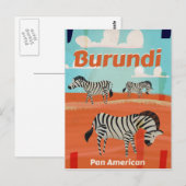 Reisposter Burundi vintage Briefkaart (Voorkant / Achterkant)