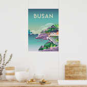 Reisposter Busan Zuid-korea Poster (Keuken)