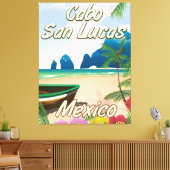 Reisposter Cabo San Lucas Mexico Canvas Afdruk (Insitu (Woonkamer))