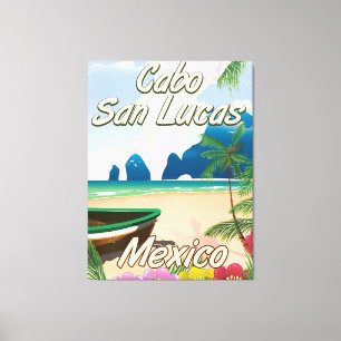 Reisposter Cabo San Lucas Mexico Canvas Afdruk