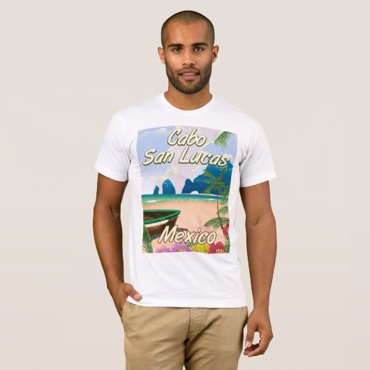 Reisposter Cabo San Lucas Mexico T-shirt (Voorkant volledig)
