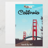 Reisposter Californische Cartoon Briefpapier (Voorkant / Achterkant)