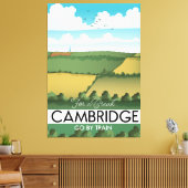 Reisposter Cambridge Train Canvas Afdruk (Insitu (Woonkamer))