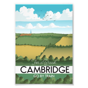Reisposter Cambridge Train Foto Afdruk