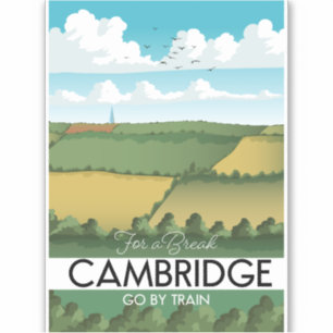 Reisposter Cambridge Train Sticker