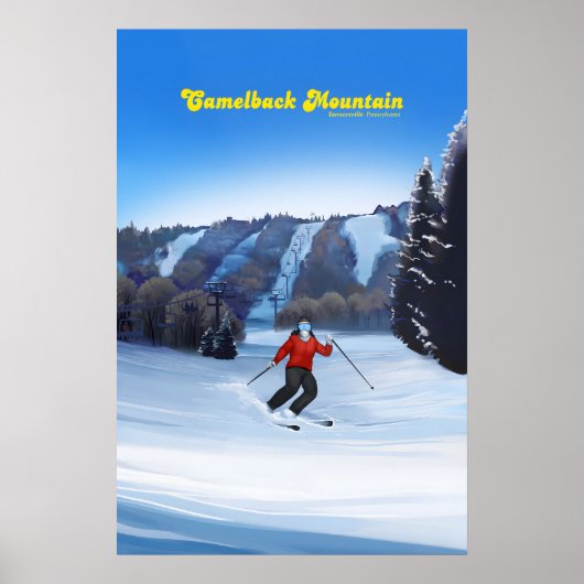 Reisposter Camelback Mountain Ski Resort Poster (Voorkant)