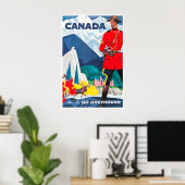 Reisposter Canada Canadees Muurschilderij Mountie Poster (Thuiskantoor)