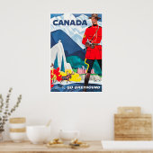 Reisposter Canada Canadees Muurschilderij Mountie Poster (Keuken)