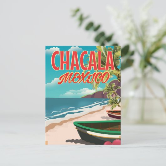 Reisposter Chacala Mexico Briefkaart (Staand voorkant)