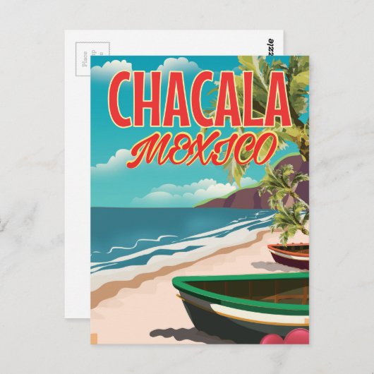 Reisposter Chacala Mexico Briefkaart (Voorkant / Achterkant)