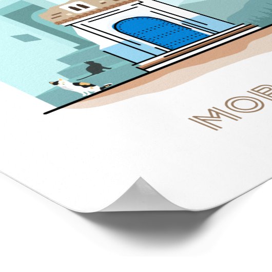 Reisposter Chefchaouen - marokko Poster (Hoek)