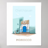Reisposter Chefchaouen - marokko Poster (Voorkant)