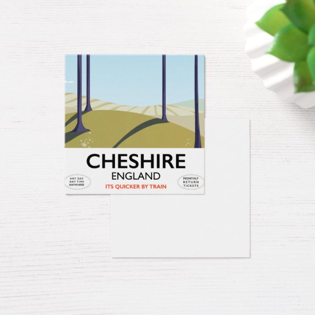 Reisposter Cheshire, Engeland Vierkante Visitekaartjes (Bureau)