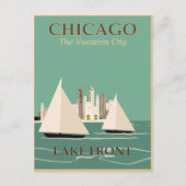 Reisposter Chicago Briefkaart (Voorkant)
