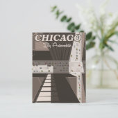 Reisposter Chicago City Briefkaart (Staand voorkant)