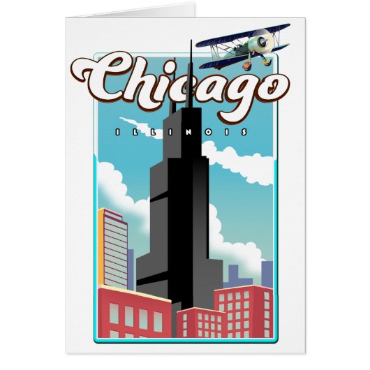 Reisposter Chicago Illinois USA (Voorkant)