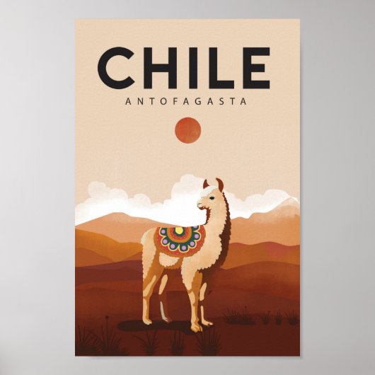 Reisposter Chili antofagasta Poster (Voorkant)
