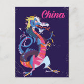 Reisposter China Dragon  Briefkaart (Voorkant)