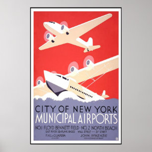 Reisposter City Of New York uit het verleden Poster