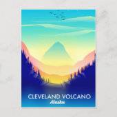 Reisposter Cleveland Volcano Alaska Briefkaart (Voorkant)