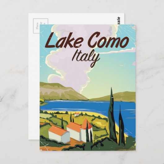 Reisposter Como Italië Briefkaart (Voorkant / Achterkant)