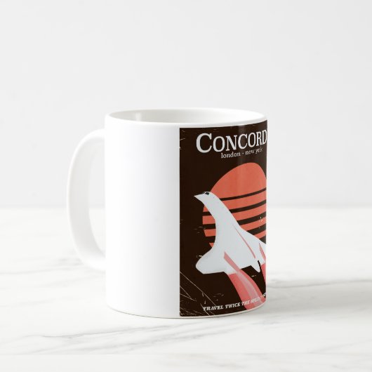 reisposter Concorde Koffiemok (Voorkant links)